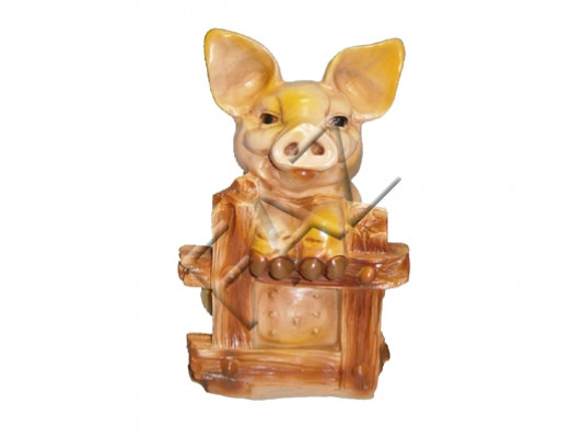 Conception Figurine de cochon Statue de jardin Sculpture Figures Sculptures Décoration C33