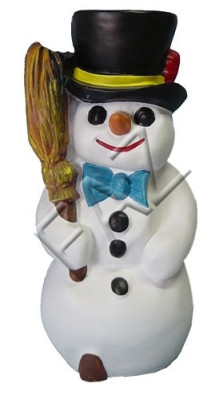 Grande Statue de Bonhomme de neige Figure Sculpture Jardin Figurines Sculptures Décoration Noël
