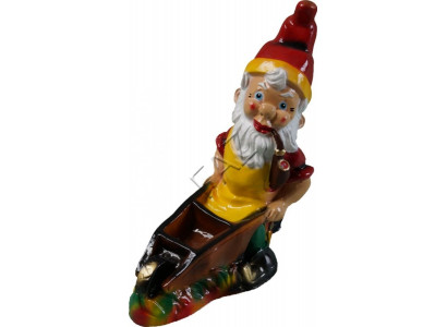 Nain design avec brouette Figure Statue de jardin Sculpture Figurines Sculptures nouvelle