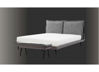 Lit Gris Beau Design Moderne Lits de Luxe Élégant Chambre Élégant Mobilier
