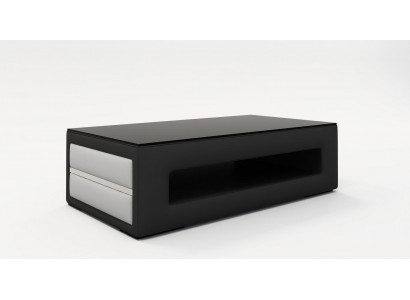 Design Table Basse en Verre Table Basse Canapé Canapé Tables Latérales en Cuir Rembourré Table