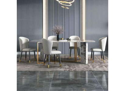 Table à manger de style moderne en marbre de luxe Meubles Tables Design de salle à manger Cuisine