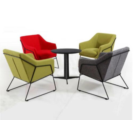 Designer Lehn Chair Upholstery Sofa 1 Seater Moderne nouveau Fauteuil TV