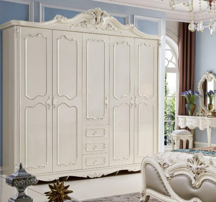 Armoire de style Baroque Antique Rococo Armoires de chambre en bois massif neufs