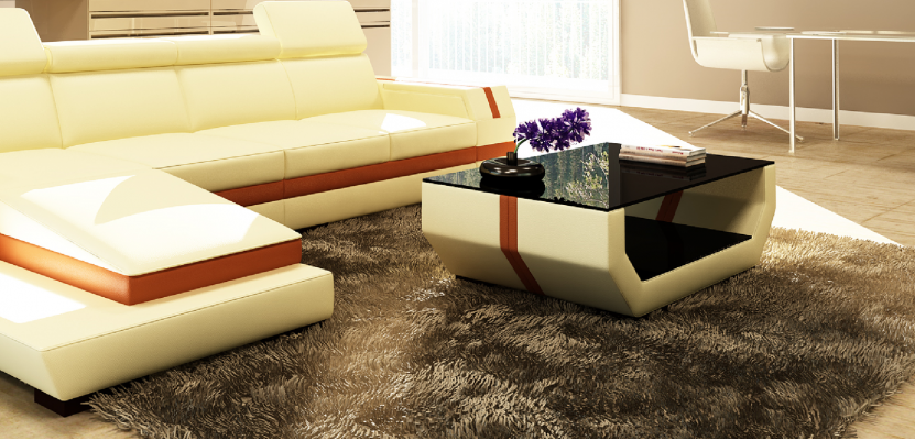 Tables basses de luxe en cuir Polser Table d'appoint design pour salon Table