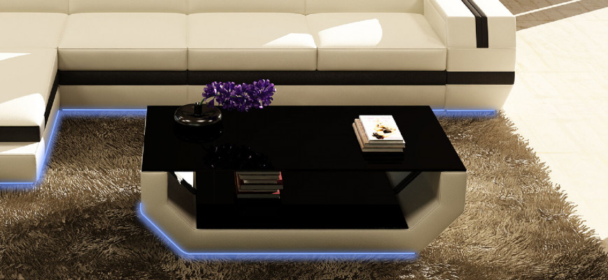 Tables basses de luxe en cuir Polser Table d'appoint design pour salon Table
