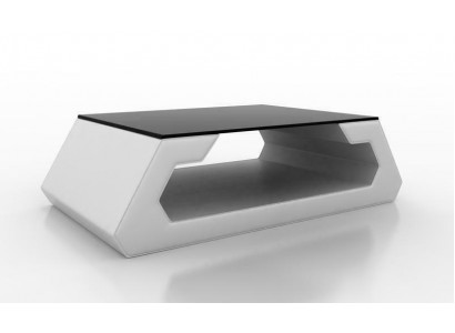 Table de canapé design salon verre cuir canapé table basse côté café