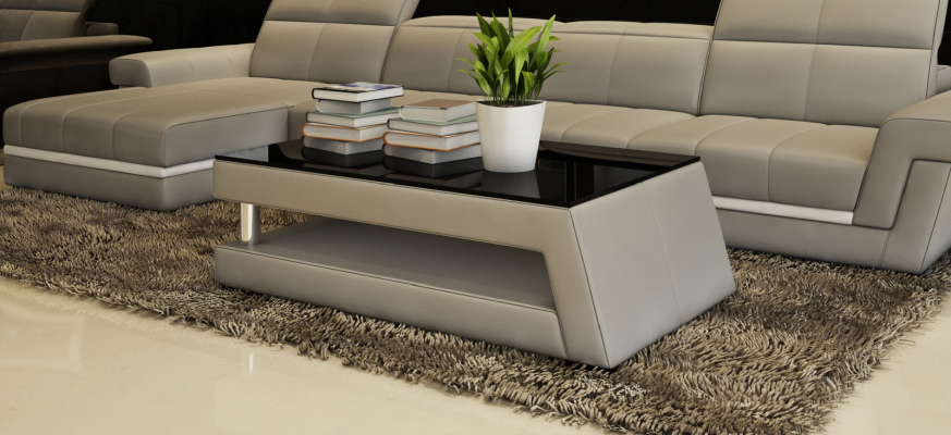 Table d'appoint de canapé en verre design moderne Tables de salon Table basse