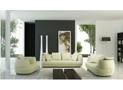 Ensemble de canapé de design de luxe Ensemble de siège en cuir classique Sofa Rembourrage