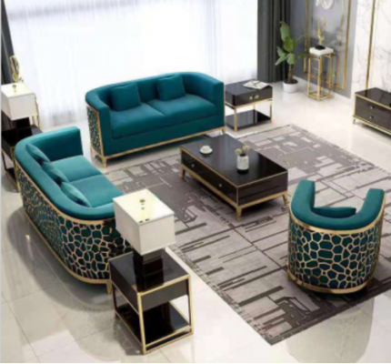 Ensemble de canapés Canapé 321 Siège Tissu Canapés Canapé Luxe Meubles Rembourrage