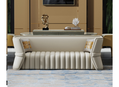 Canapé 3 places Siège Paysage vivant Canapés Canapés Rembourrage Trois places Meubles de luxe