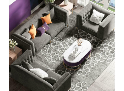 Ensemble de canapés 3+2+1 Canapé paysage vivant Siège de relax Design Canapé Canapés