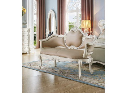 Banc rembourré, banc en bois massif, banquette, mobilier de siège, banc design en cuir, baroque