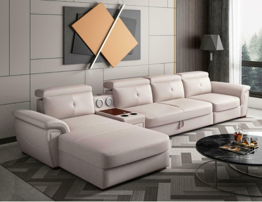 Canapé Canapé Canapé d'angle Forme en L Rembourrage Moderne Siège Relax Lit Meubles de luxe Paysage de vie