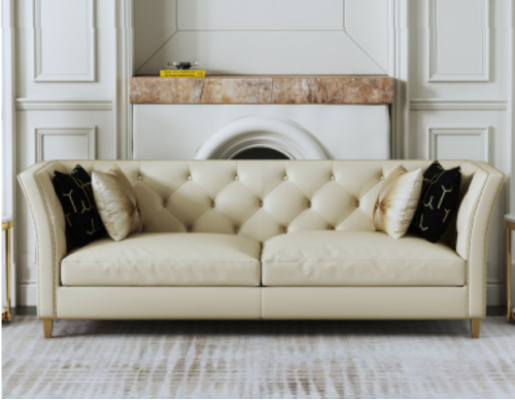 Ensemble de canapé moderne Chesterfield 3+2 places Canapés élégants En cuir Meubles