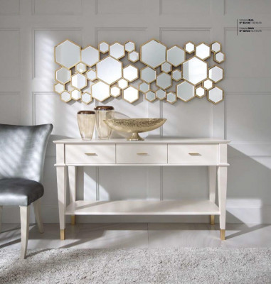 Console-table Coiffeuse Table console Bois de luxe Chambre blanche moderne