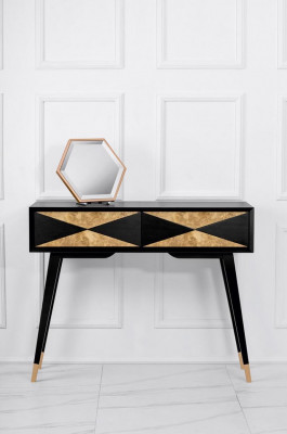 Table console Commode Table d'appoint Bois Moderne Luxe Design en or