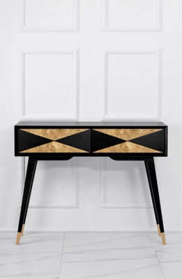Table console Commode Table d'appoint Bois Moderne Luxe Design en or