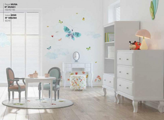 Suite Coiffeuse Tabouret Chambre d'enfant Mobilier Chambre d'enfant Moderne Luxe Bois