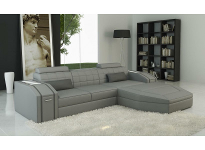 Design Canapé d'angle rembourré en cuir Canapés Suite XXL Paysage vivant