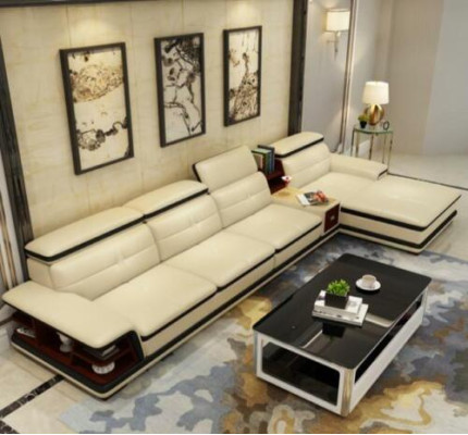 Relax Siège Mobilier Salon de luxe Canapé d'angle Canapé en forme de L rembourrage Moderne