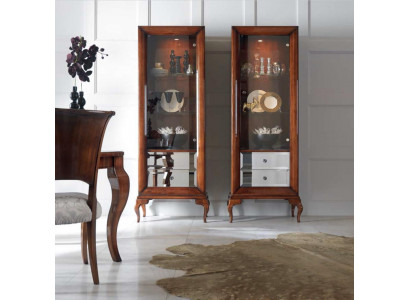 Vitrine Armoires Vitrines Bois Luxe Salon Mobilier Armoire Marron Baroque nouveau