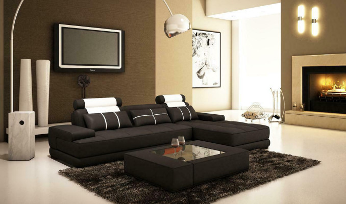 Canapé d'angle rembourré de style XXL pour salon design