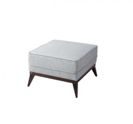 Tabouret Pouf en polyester Repose-pieds Salle de séjour Siège Tissu Gris Luxe Siège Mobilier