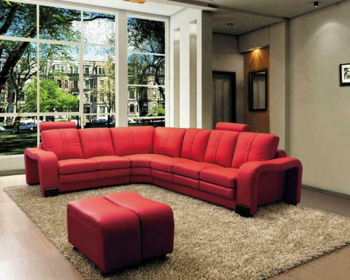 XXL Canapé d'angle multifonction en cuir Canapé Canapé Siège Rembourrage Moderne Grand