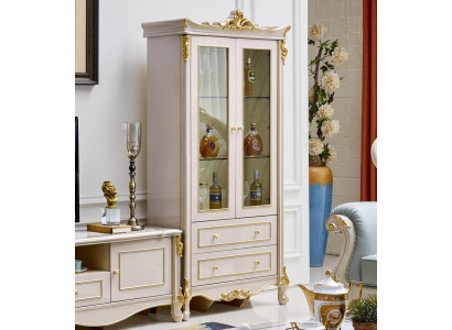 Vitrine Armoire en verre Vitrine Salon Vitrine 2 portes Vitrines baroques Immédiatement