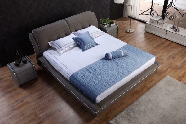 Lit de design moderne Lits XXL Style de luxe Double Hôtel Cuir