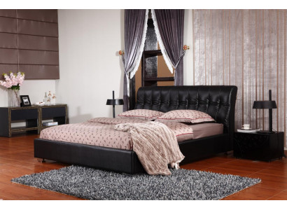 Chambre de designer Lit double Lit Lits Cuir Hôtel de luxe Rembourrage