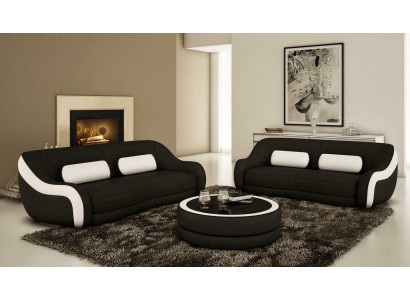 Ensemble de canapés Siège Cuir Design XXL Rembourrage Canapé Set Suite 3+2 Places