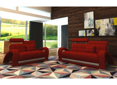 Canapé en cuir Canapé Paysage vivant 3+2 Places Design Canapé Moderne 2232