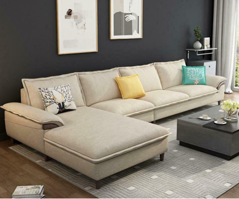 Paysage vivant Canapé d'angle Rembourrage Textile Moderne Relax Siège Mobilier de luxe Canapé 329 cm