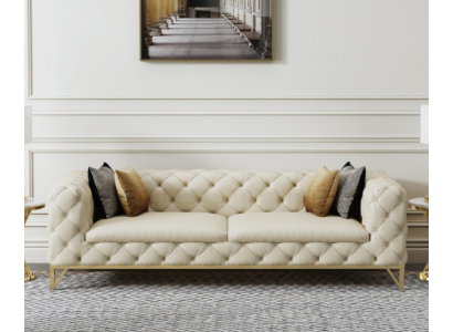 Canapé Chesterfield Canapé Rembourrage 3 Places Canapés Siège Suite Canapés Blanc
