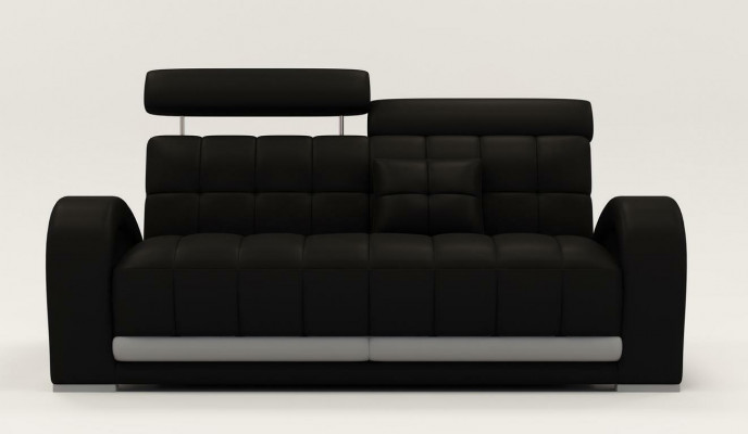 Conception Canapé 3 Places (Sans 2+1) Canapé XXL en Cuir Rembourré Grand Canapé Sofas en Cuir