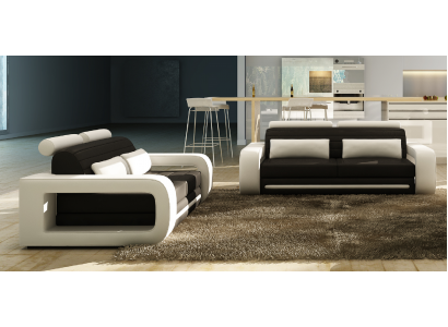 Canapé en cuir Canapé Canapé paysager 3+2 places Design Canapé moderne Ensemble de canapés