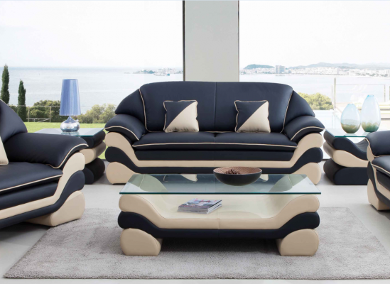 Canapé en cuir Canapé classique r 3 places Canapés Canapés Designer Tapisserie