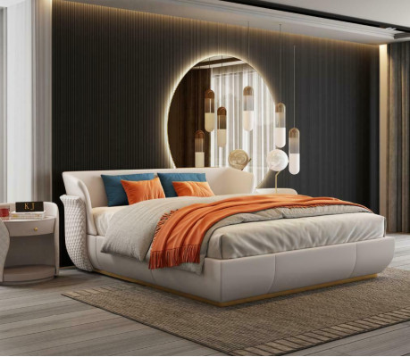 Lit double design lits doubles Hôtel moderne lit double cuir 180x200cm