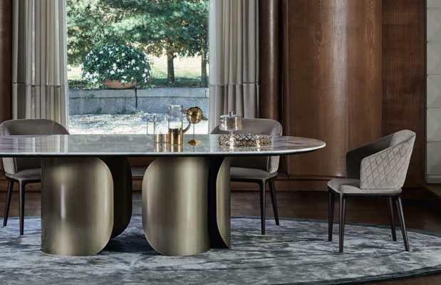 Tables Pierre Cuisine Moderne Table Salle à manger Table de salle à manger Mobilier de luxe Conception nouvelle