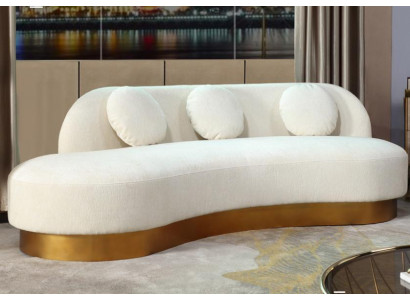 Canapé 3 places Rembourrage en textile Moderne Siège relax de luxe Mobilier de salon en velours