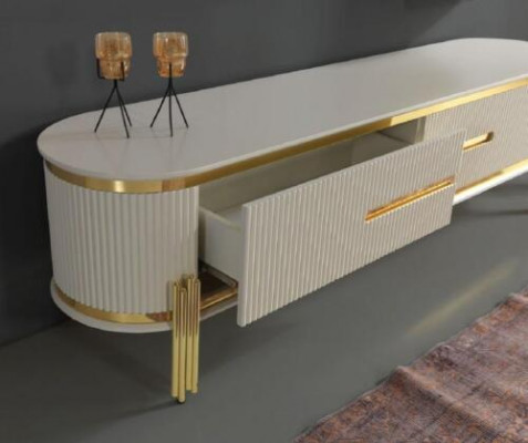 Luxueux meuble TV, meuble télé, commode, bahut, buffet, unité murale 2 pièces neuf.