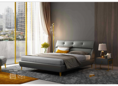 Chambre Hôtel Lits Lit double Design Lits en cuir 180x200cm