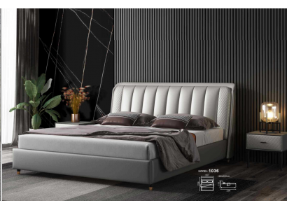 Lit design Lit Chambre Lits Textile Cuir Hôtel Luxe Rembourrage XXL Grand Bois