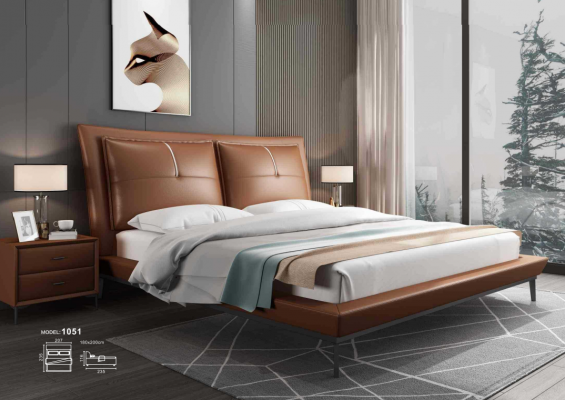 Lit de designer Chambre Lits Hôtel Cuir Mobilier Italien
