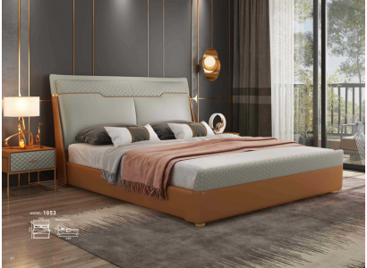 Chambre de luxe Lit rembourré design Lits doubles de luxe Cuir Hôtel