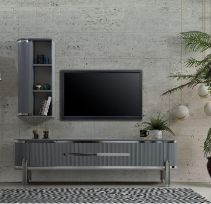 Armoire de télévision de luxe Buffet Commode Mobilier Armoire de salon Armoires Étagère Bois