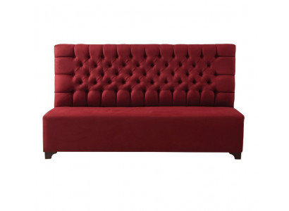 Canapé 3 places Canapés Tissu Trois places Rembourrage Luxe Chesterfield Tabouret Salle à manger