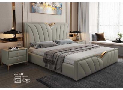 Lit de designer Chambres à coucher Lits Cuir Hôtel de luxe Rembourrage Mobilier italien